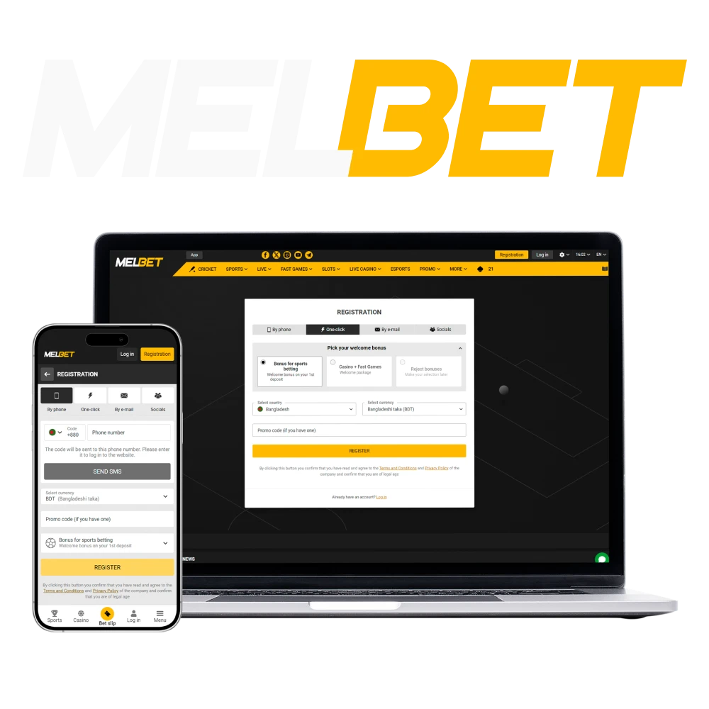 Step-by-step guide to registering at Melbet Casino.