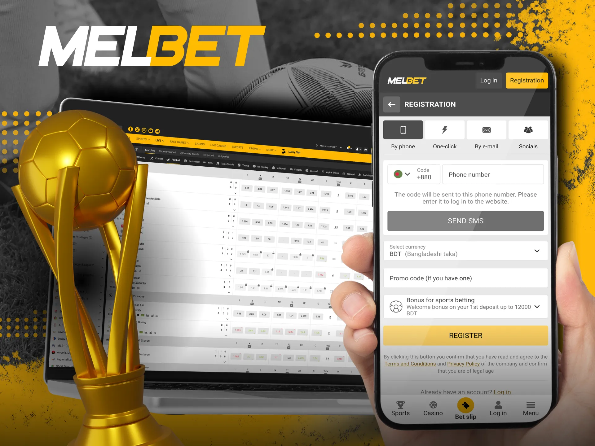 Make your first football bet easily at Melbet.